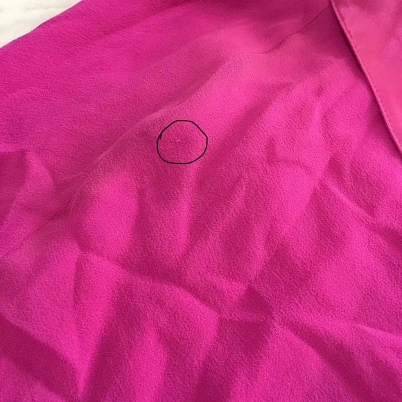 Escada fuchsia pink pointy silk blouse size small - Picture 9 of 11